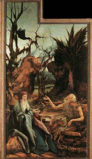 Matthias  Grunewald Sts Paul and Antony in the Desert Spain oil painting art